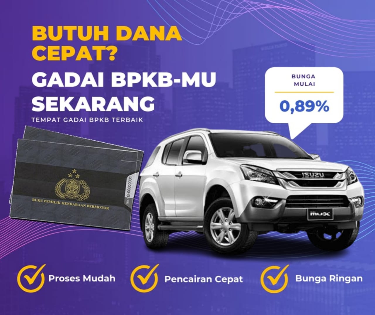 Kredit Jaminan Bpkb Mobil Isuzu Mux Dapat Dana Berapa? Seperti Ini Simulasinya